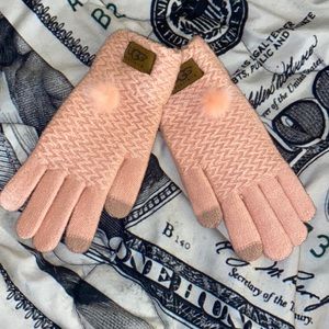 Pink Ugg Pom Gloves